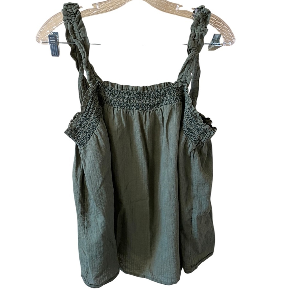 Banana Republic Green Smocked Tank Top